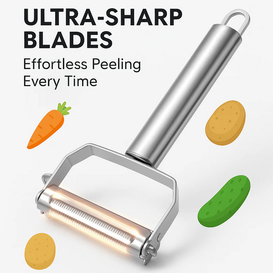 3 in 1 Stainless Peeler | Sharp Blades, Anti-Rust | For Quick, Clean Prep
