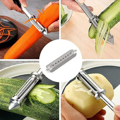 3 in 1 Stainless steel Multifunctional Veggie Peeler (Buy 1 Get 1 FREE)