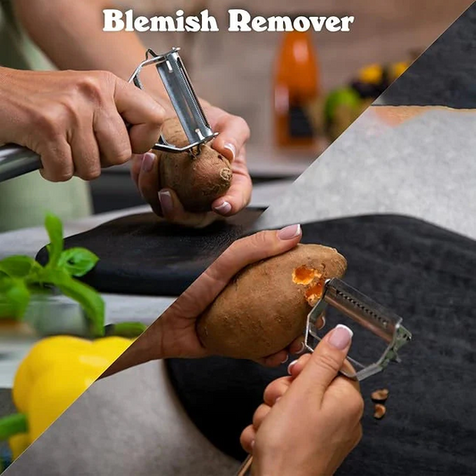 3 in 1 Stainless Peeler | Sharp Blades, Anti-Rust | For Quick, Clean Prep